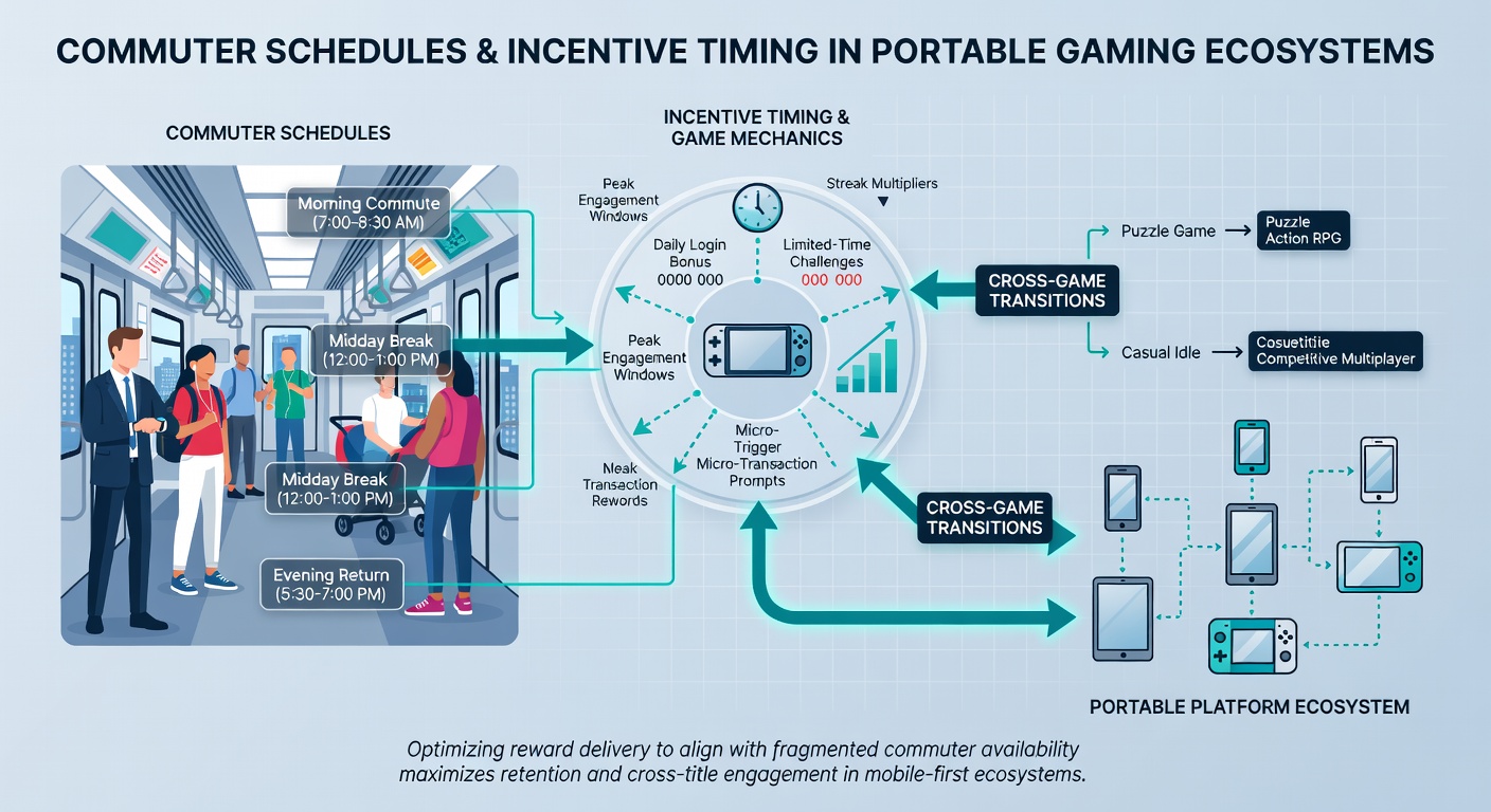 Data visualization of commuter flow patterns overlaid with mobile incentive activation timelines