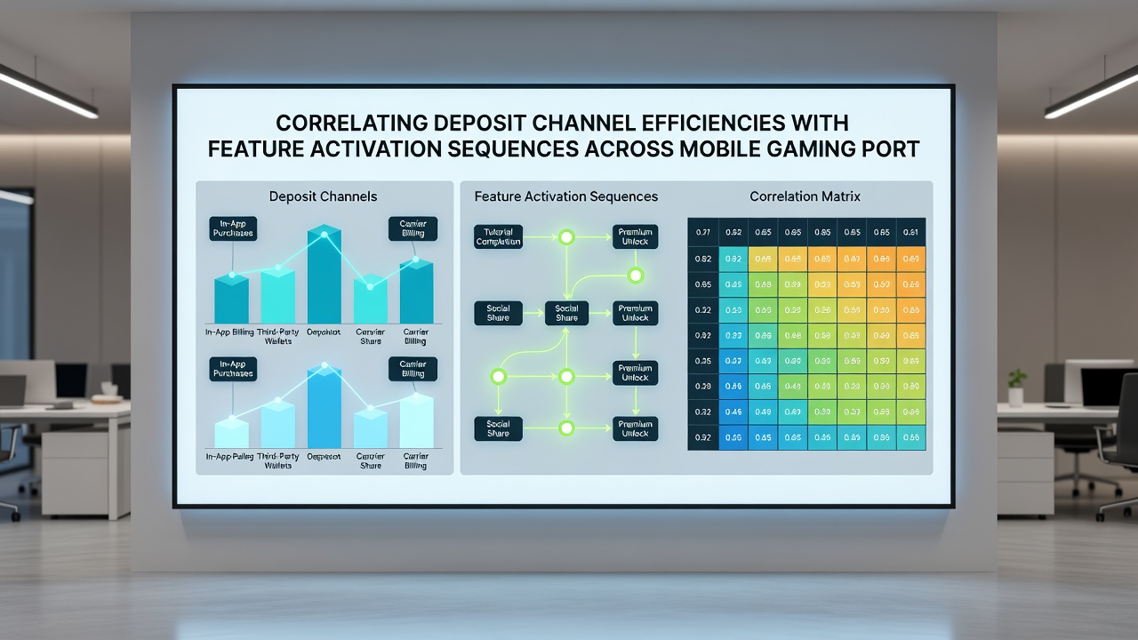 Data visualization of deposit channel correlations with feature activation timelines