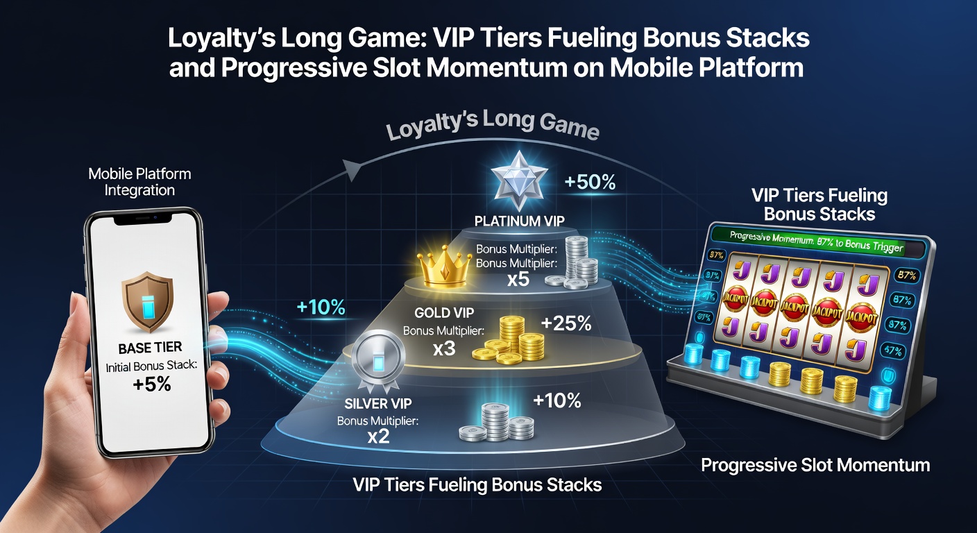Graph showing progressive jackpot growth accelerated by VIP bonus stacks on a mobile loyalty dashboard