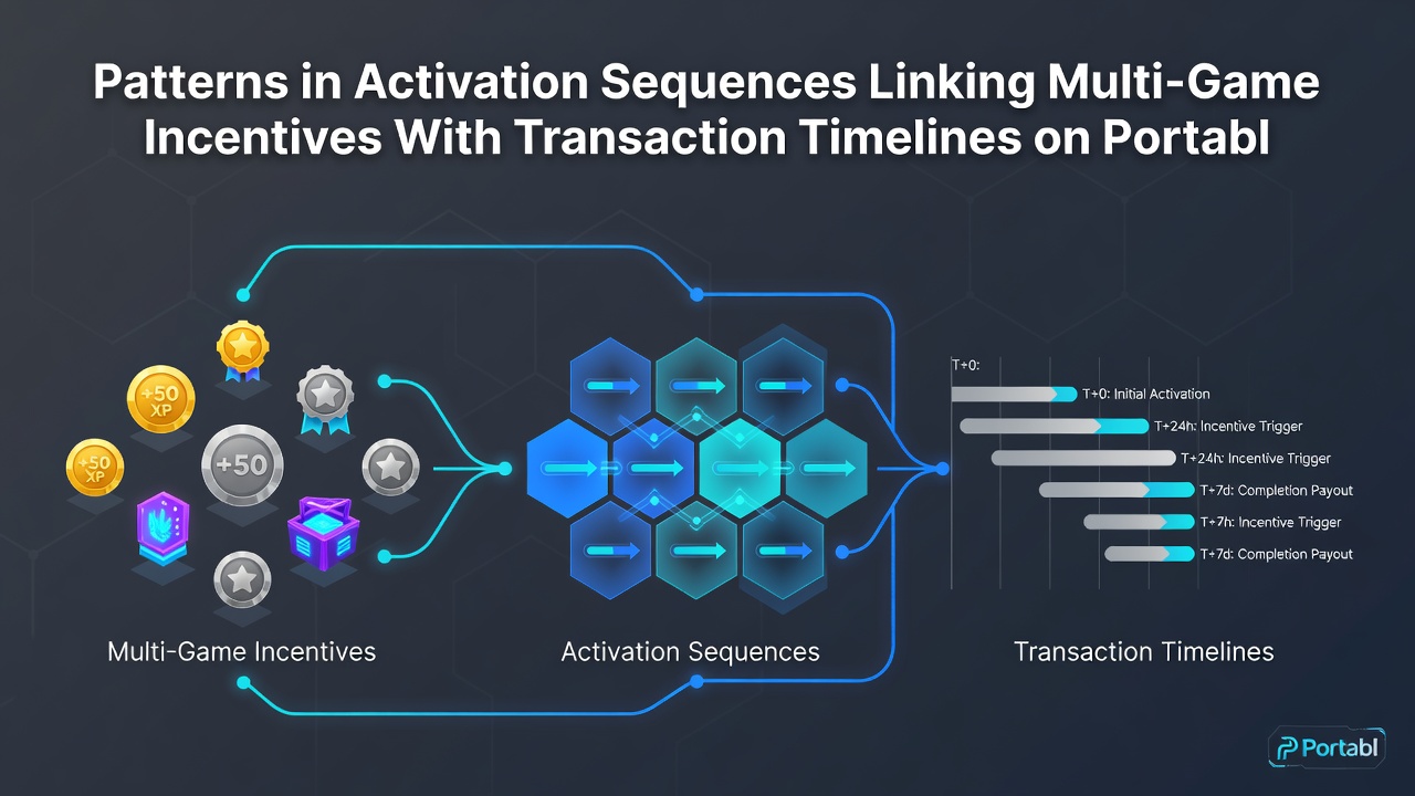 Analytics dashboard showing transaction timelines aligned with multi-game incentive activation sequences