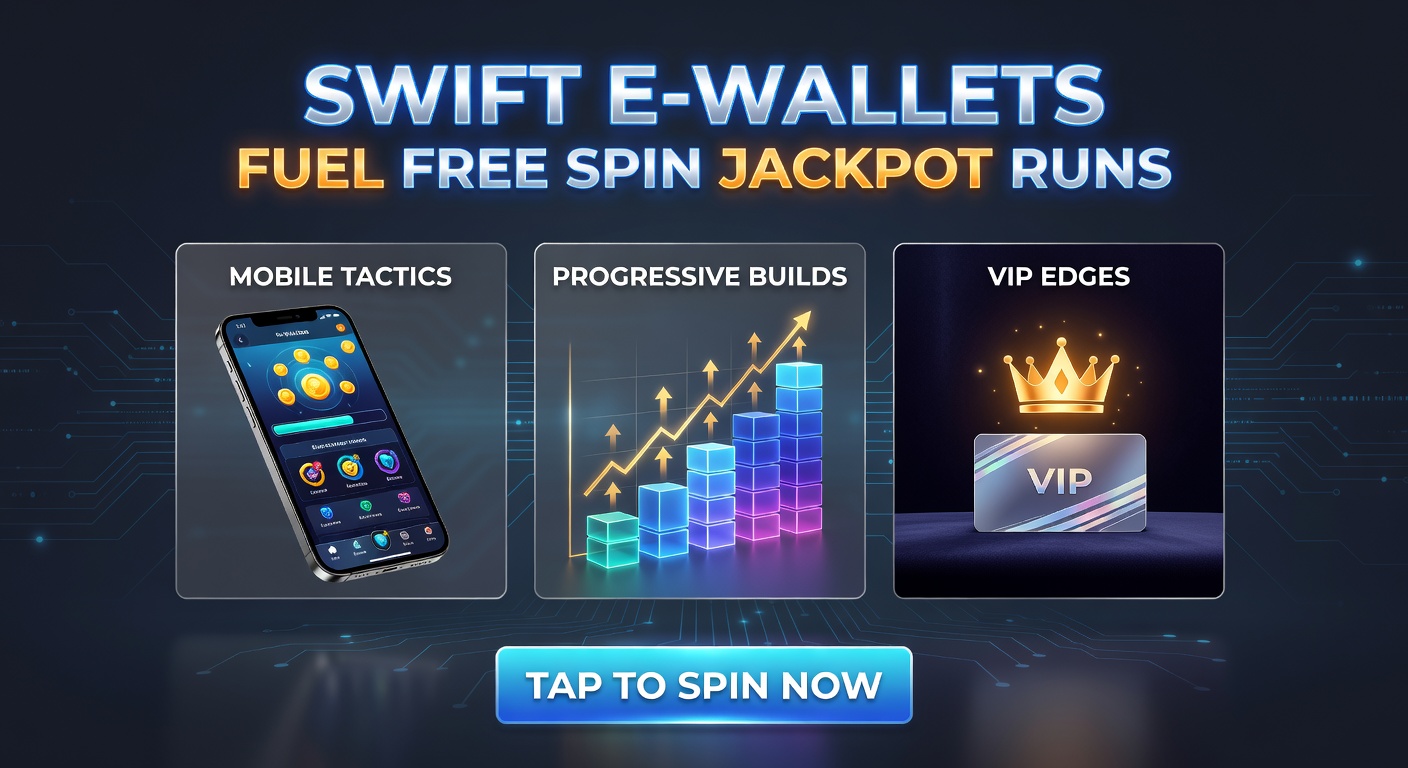 Dynamic graphic showing e-wallet icons speeding towards glowing progressive jackpot slots on a mobile screen