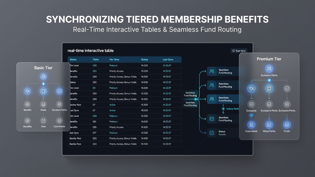 Close-up view of a mobile interface showing synchronized membership benefits updating during an active live table session with fund routing confirmation