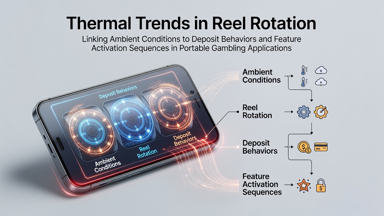 Diagram showing temperature effects on mobile device performance during reel rotations in gambling apps