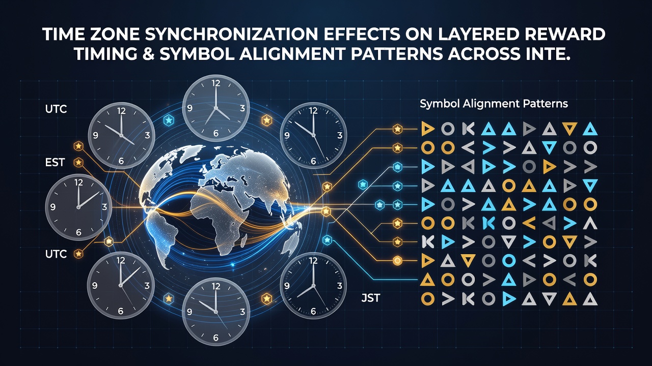 Detailed view of symbol alignment grids on mobile screens showing time-stamped reward layers in an international reel platform interface